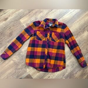 Natural Reflections Multicolor Plaid Flannel Shirt Medium